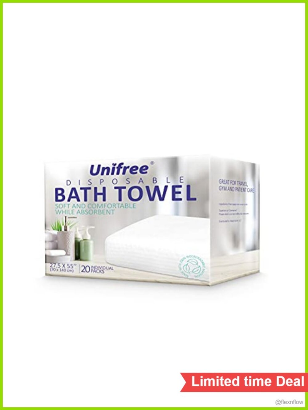 20 Pack Disposable Bath Towels Camping Gym Travel Viscose Large Absorbent